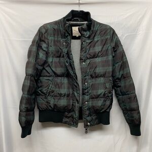 Heritage 1981 tartan zip puffer bomber jacket small